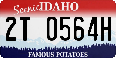 ID license plate 2T0564H