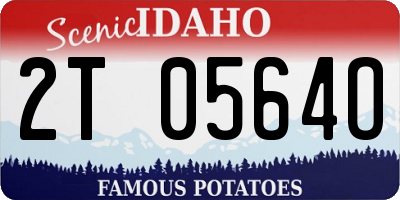 ID license plate 2T0564O