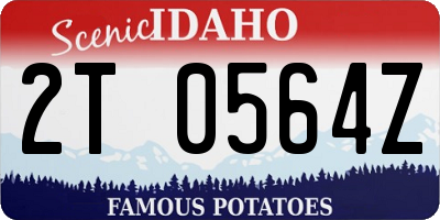 ID license plate 2T0564Z