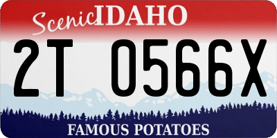 ID license plate 2T0566X