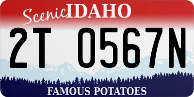 ID license plate 2T0567N
