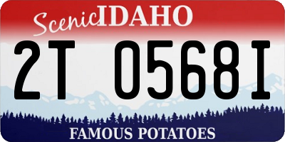ID license plate 2T0568I