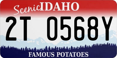 ID license plate 2T0568Y