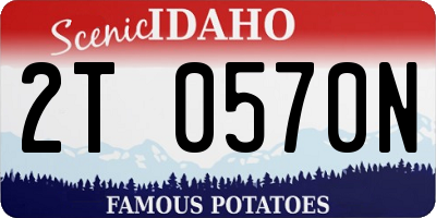 ID license plate 2T0570N