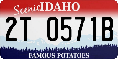 ID license plate 2T0571B