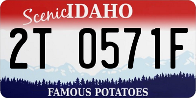 ID license plate 2T0571F
