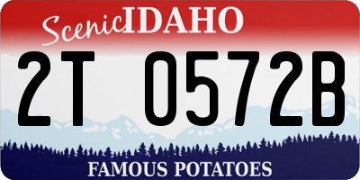 ID license plate 2T0572B