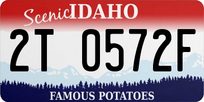 ID license plate 2T0572F