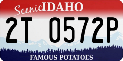 ID license plate 2T0572P