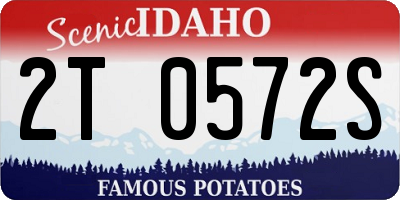 ID license plate 2T0572S