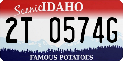 ID license plate 2T0574G