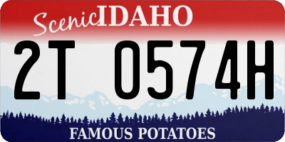 ID license plate 2T0574H