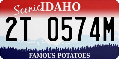 ID license plate 2T0574M