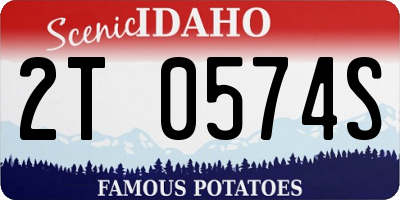 ID license plate 2T0574S