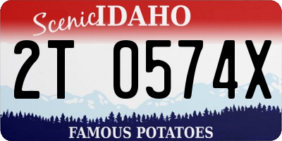 ID license plate 2T0574X