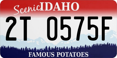 ID license plate 2T0575F