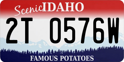 ID license plate 2T0576W