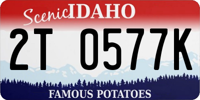 ID license plate 2T0577K