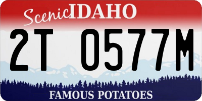 ID license plate 2T0577M