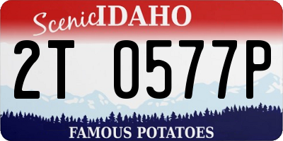ID license plate 2T0577P