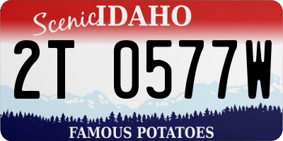 ID license plate 2T0577W