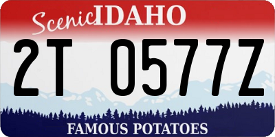 ID license plate 2T0577Z