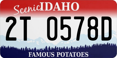 ID license plate 2T0578D