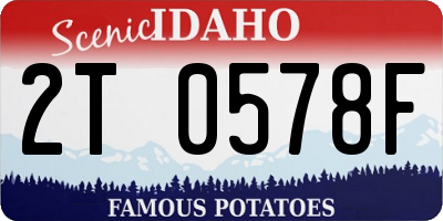 ID license plate 2T0578F