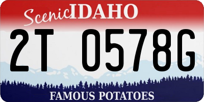 ID license plate 2T0578G