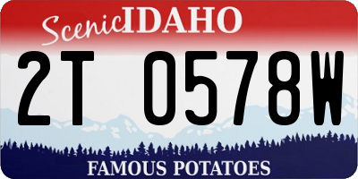 ID license plate 2T0578W
