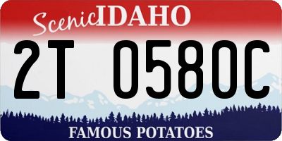 ID license plate 2T0580C