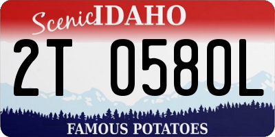 ID license plate 2T0580L