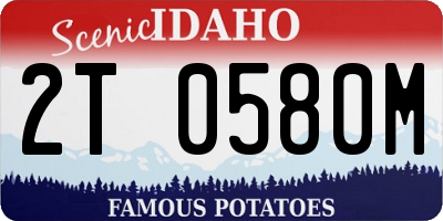 ID license plate 2T0580M