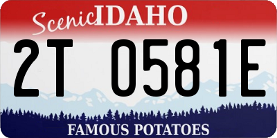 ID license plate 2T0581E