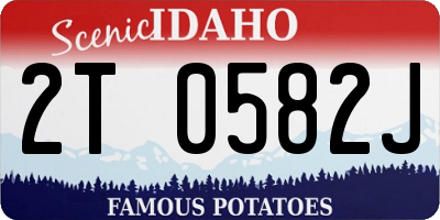 ID license plate 2T0582J