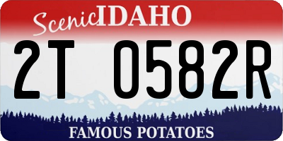 ID license plate 2T0582R