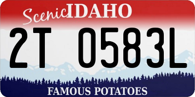 ID license plate 2T0583L