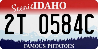 ID license plate 2T0584C