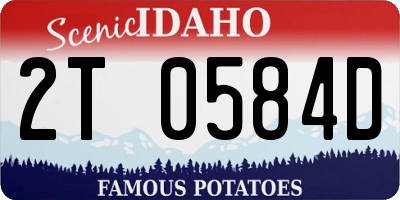 ID license plate 2T0584D