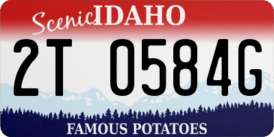 ID license plate 2T0584G
