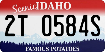 ID license plate 2T0584S