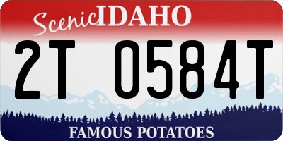 ID license plate 2T0584T