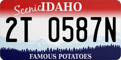 ID license plate 2T0587N