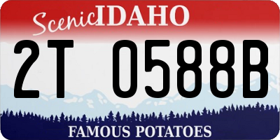 ID license plate 2T0588B