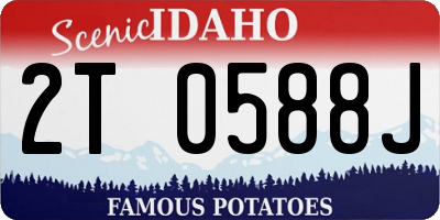 ID license plate 2T0588J