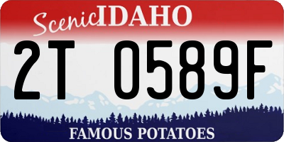 ID license plate 2T0589F
