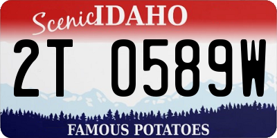 ID license plate 2T0589W