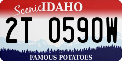 ID license plate 2T0590W