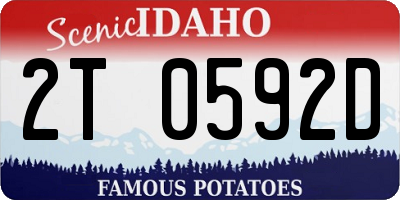 ID license plate 2T0592D