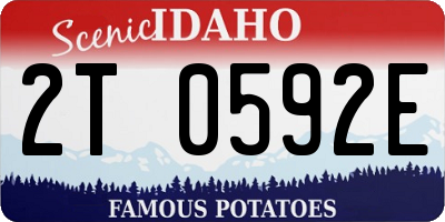 ID license plate 2T0592E